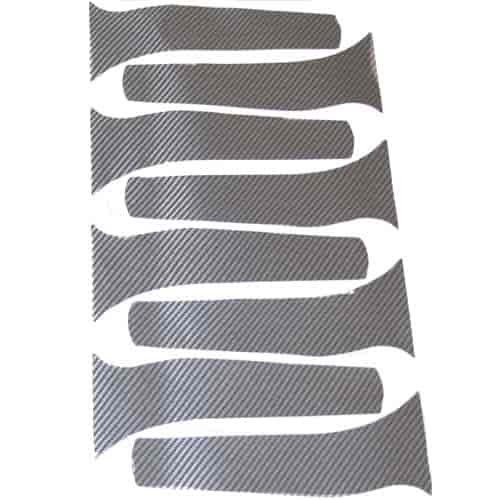 Gray Carbon Fiber Intake Runner Decal Kit 2014 C7 Corvette