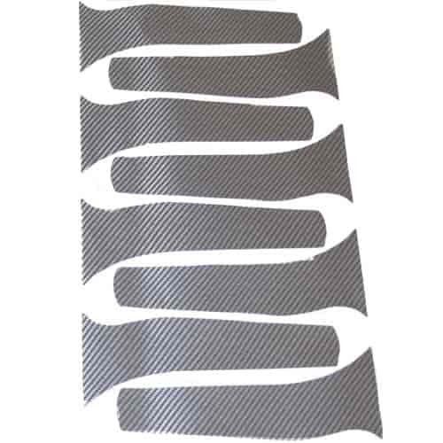 White Carbon Fiber Intake Runner Decal Kit 2014 C7 Corvette