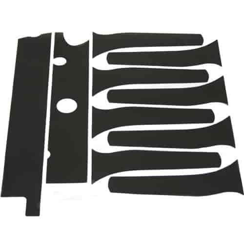 Matte Black Intake Runner And Valve Cover Decal Kit 2014 C7 Corvette