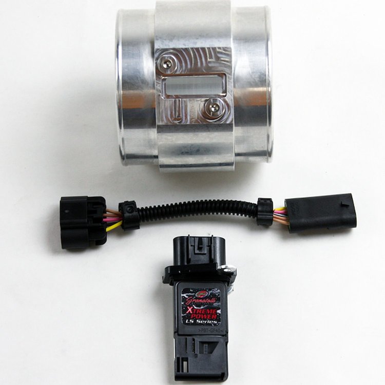 500096 Mass Air Flow Kit, GM Series, 95mm MAF Housing, 350300 "Slot-in" MAF & 5-PIN to Slot Style GM MAF Jumper Harness