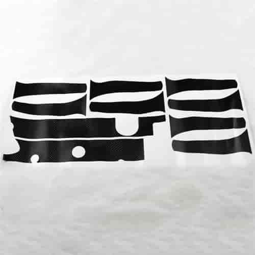 Decals Engine Graphics 10 pcs Center Section & Coil Covers Matteb Black w/ non Z51