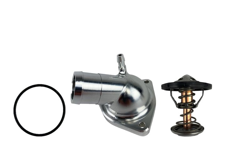 530160 Billet Thermostat Housing, 2014-2019 GM LT, w/160 Degree Thermostat, Stainless Steel