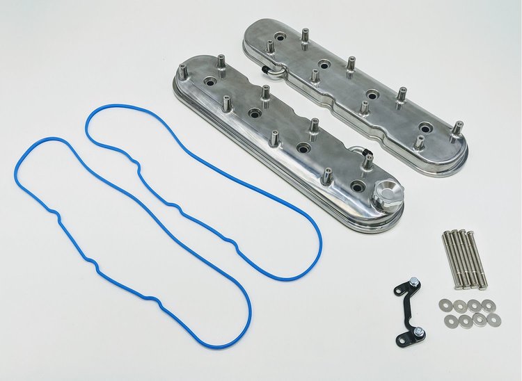 640366 Cast Aluminum Centerbolt Valve Covers GM LS-Series V8 Engines