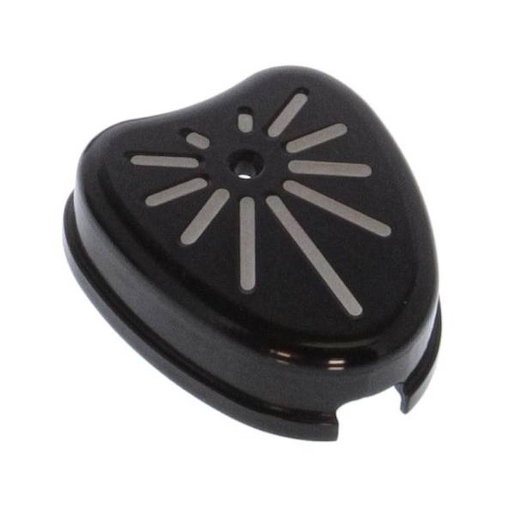 698111B Turn Signal Switch, w/Billet Cover [Sunrise], Bright Black, Machined Detailed Lines