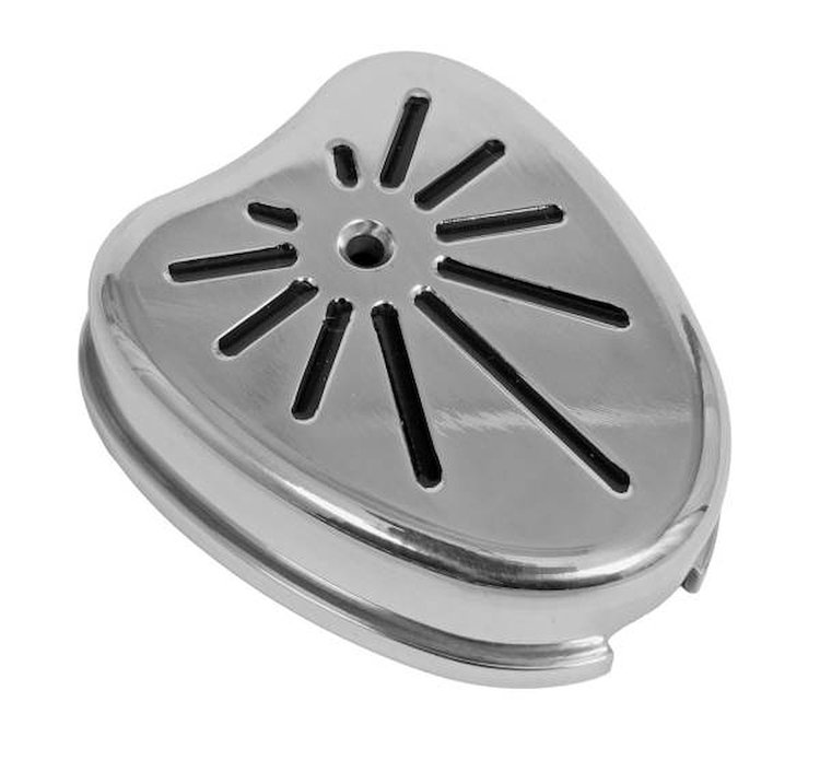 698111P Turn Signal Switch, w/Billet Cover [Sunrise], Polished, Black Detailed Lines