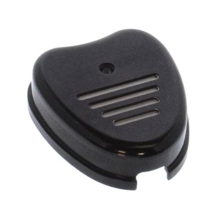 698114B Turn Signal Switch, w/Billet Cover [Groovey], Bright Black, Machined Detailed Lines