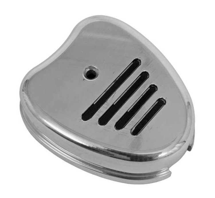 698114P Turn Signal Switch, w/Billet Cover [Groovey], Polished, Black Detailed Lines
