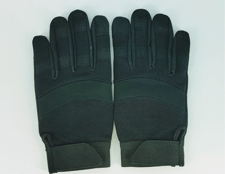 706524 Mechanics Work Gloves, All Black, Medium