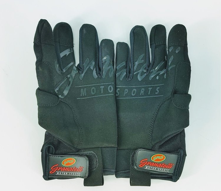 706532 Mechanics Work Gloves, All Black w/Touch Screen Sensitive Finger Tips And Granatelli Logo, X Large