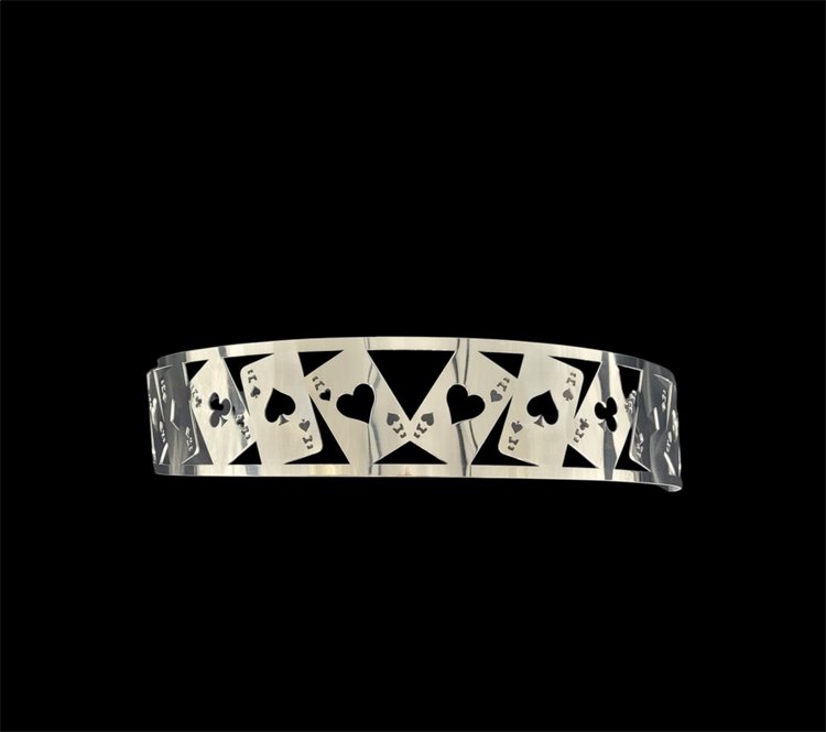 750002 Air Cleaner Grill, Blingz Beauty Bandz, 14 in. Diameter, 3 in. Tall, Aces Wild