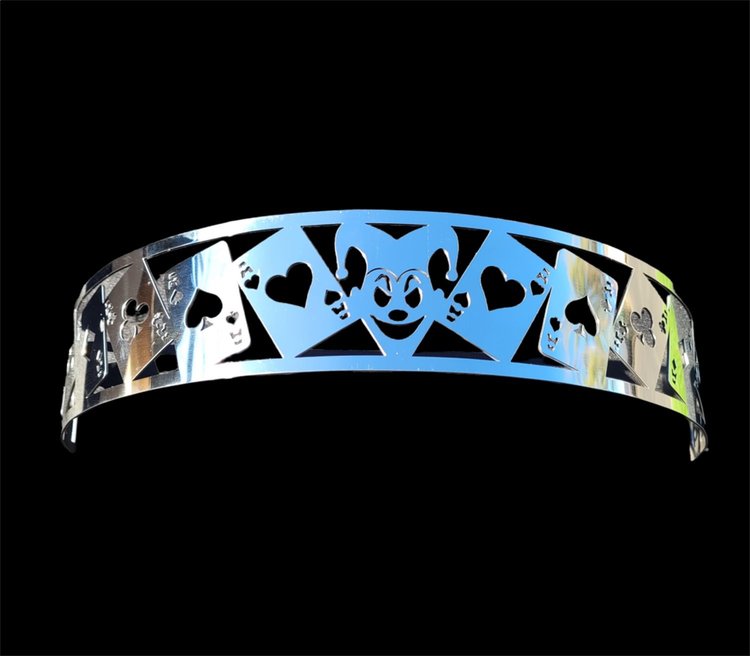 750003 Air Cleaner Grill, Blingz Beauty Bandz, 14 in. Diameter, 3 in. Tall, Jokers Wild