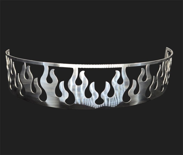 750005 Air Cleaner Grill, Blingz Beauty Bandz, 14 in. Diameter, 3 in. Tall, Flames