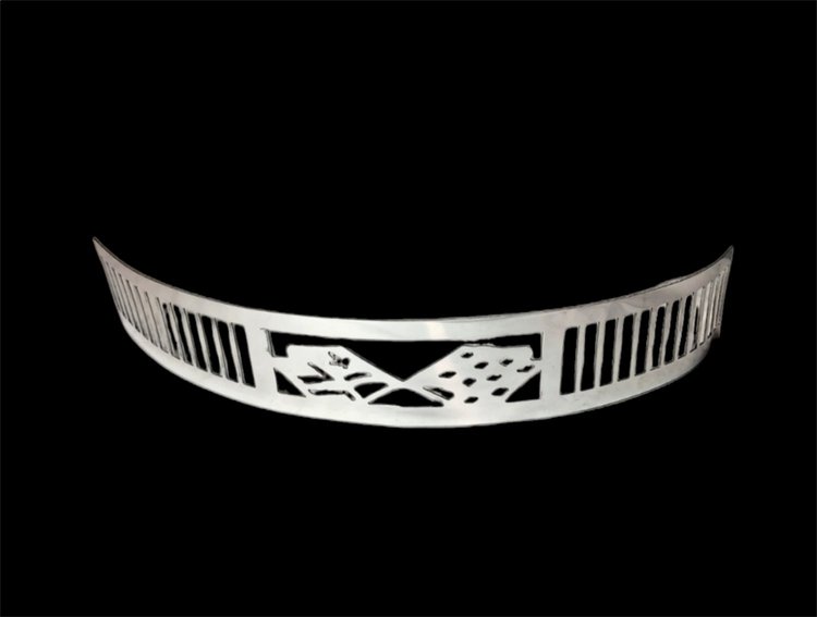 750006 Air Cleaner Grill, Blingz Beauty Bandz, 14 in. Diameter, 3 in. Tall, Checkered Flags