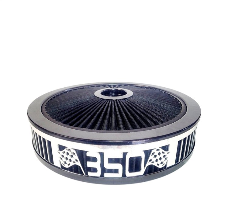 750021 Air Filter Assembly, Blingz Beauty Bandz, 350 Grill Insert, 14 in. x 3 in. Black Filter Element, Black Chrome Lip