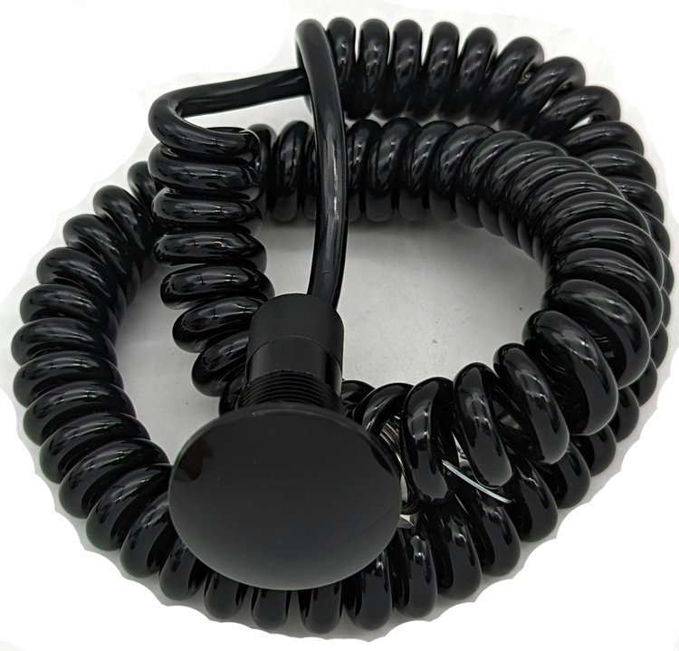 800100B Push Button, Large, Momentarily Armed, Plastic Black Button Face, 30mm Dia.