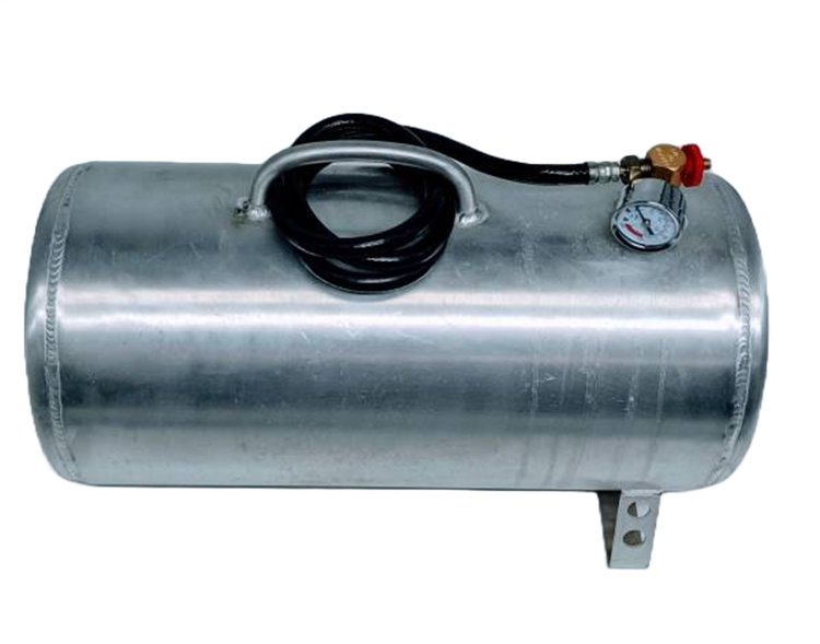 900101 Air Tank, Portable, 5 Gallons, Aluminum, Natural, Hose, Pressure Gauge
