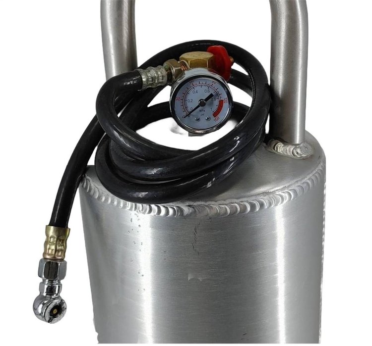 900102 Air Tank, Portable, 3 Gallons, Aluminum, Natural, Hose, Pressure Gauge