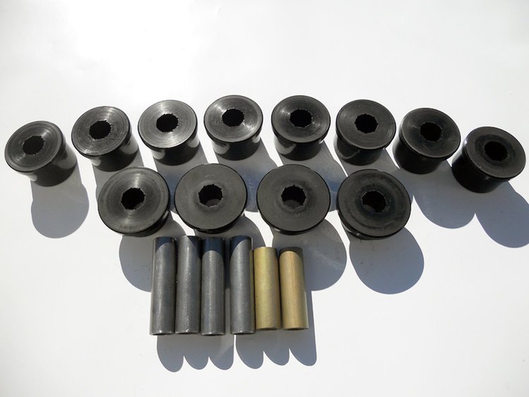 GM-CABSHKT Control Arm Bushing Rebuild Kit, Rear, Upper And Lowers, Polyurethane, Black