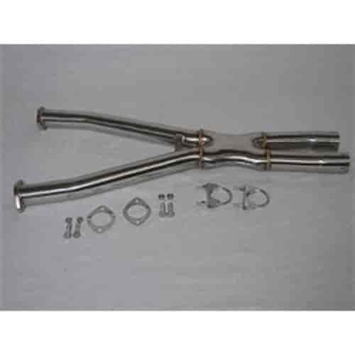 LS1 / LS6 X-Pipe 2.5 Direct Bolt In - 304 Stainless C5 Corvette
