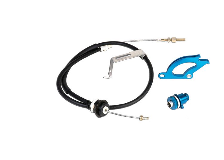 Clutch Quadrant Kit Adjustable. W/Billet Quad. Fixed Cable & Firewall Adjuster