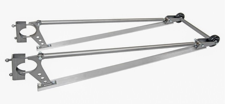 GMWB19 Wheelie Bar Kit, Bolt On, Dual Style, Unsprung, 44 in. Long, 14 in. Center to Center