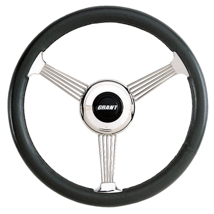 Banjo Style Steering Wheel Black Leather Grip