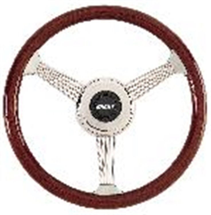 Banjo Style Steering Wheel Mahogany Wood Grip