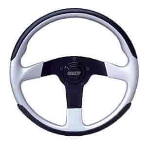 Fibertech Series Steering Wheels Textured Fibertech Grip - Metallic Silver