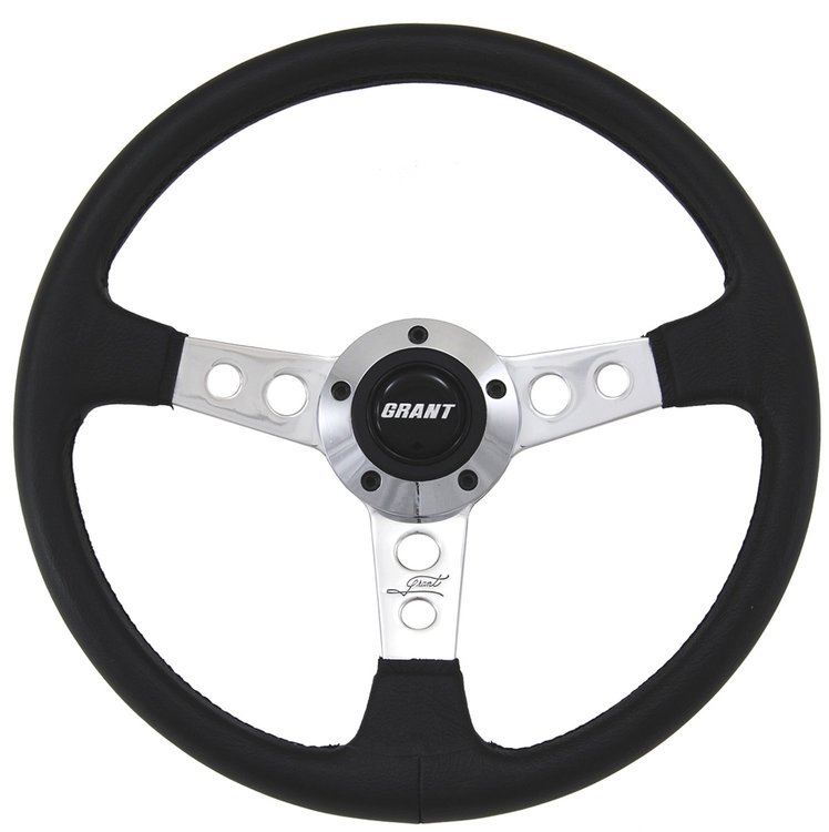 Collector"s Edition Fibertech Steering Wheel 3-Spoke - Polished Aluminum