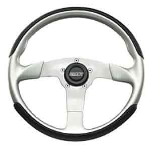 Fibertech Series Steering Wheels Textured Fibertech Grip - Metallic Silver