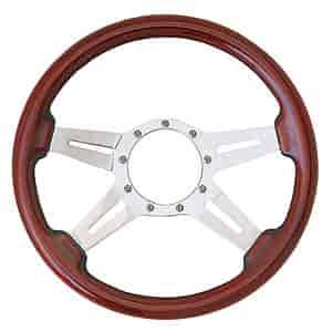 LeMans Steering Wheel Mahogany Wood Grip
