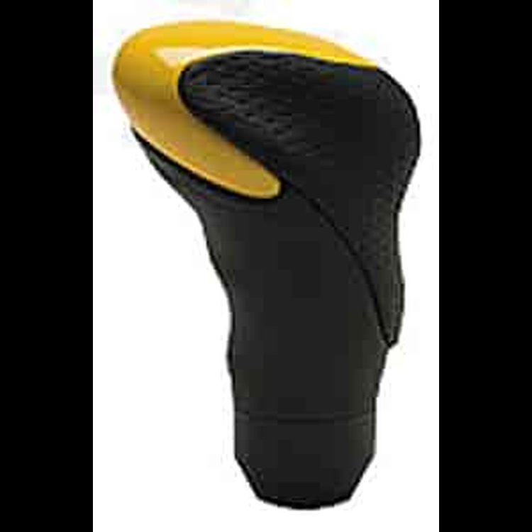 Black Leather, Black Perforated Leather, Yellow Insert
