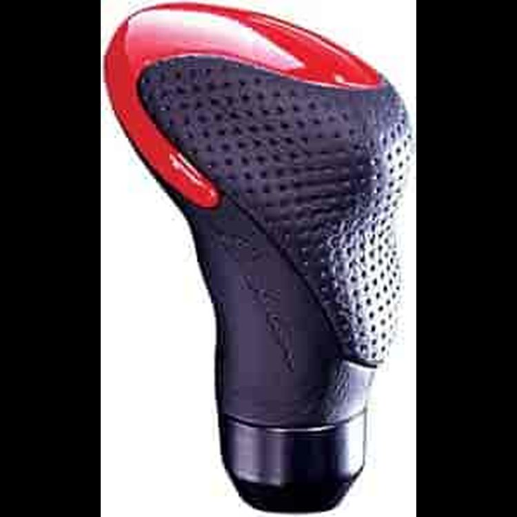 Black Leather, Black Perforated Leather, Red Insert