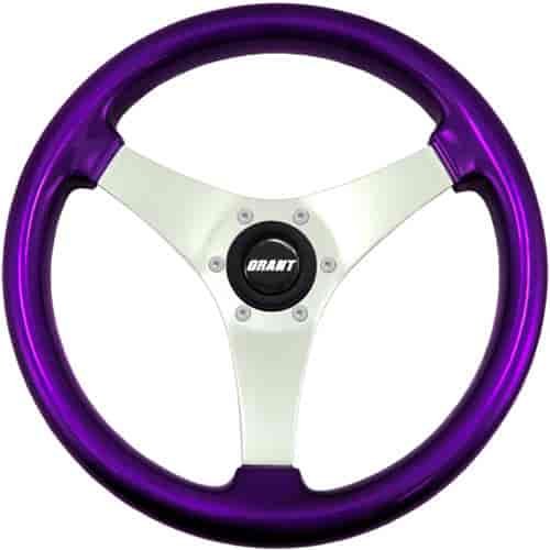Formula S Steering Wheel Purple W/Std Hub Polished Spokes