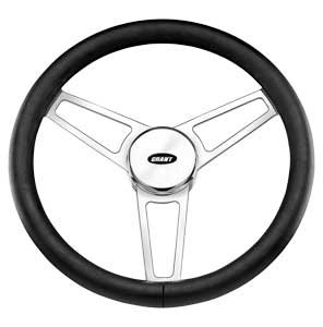 Mag 3 Heritage Collection Steering Wheel Black Leather Wheel Trim 14-3/4" Diameter