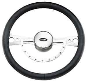 Deuce Heritage Collection Steering Wheel Black Leather Wheel Trim 14-3/4" Diameter