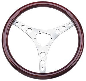 Corvette Series Steering Wheel Mahogany Wood Grip