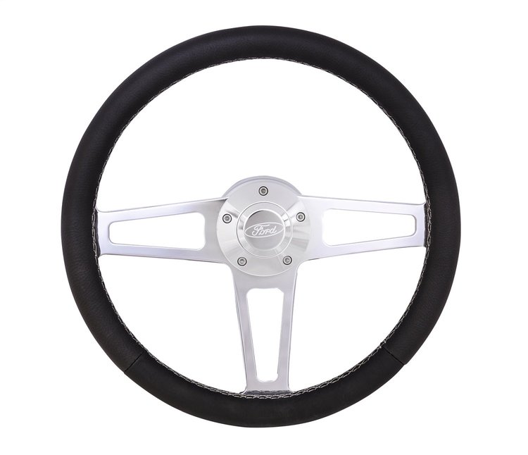1912 Billet T-Series Steering Wheel Kit for 1969-1991 Select Ford Cars Trucks & SUVs [Polished]
