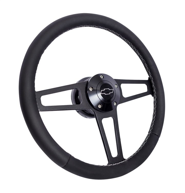 1916-1 Billet T-Series Steering Wheel Kit for 1957-1982 Select Chevrolet Cars Trucks & SUVs [Black]