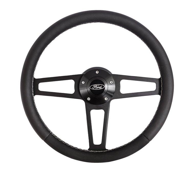 1917 Billet T-Series Steering Wheel Kit for 1969-1991 Select Ford Cars Trucks & SUVs [Black]