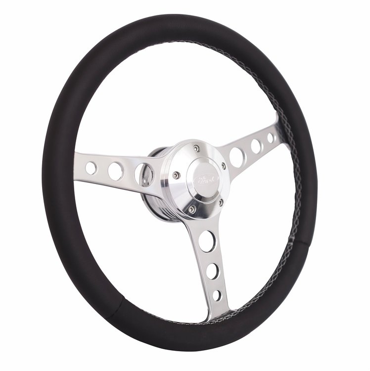 1922 Billet Classic Series Steering Wheel Kit for 1969-1991 Select Ford Cars Trucks & SUVs [Polished]
