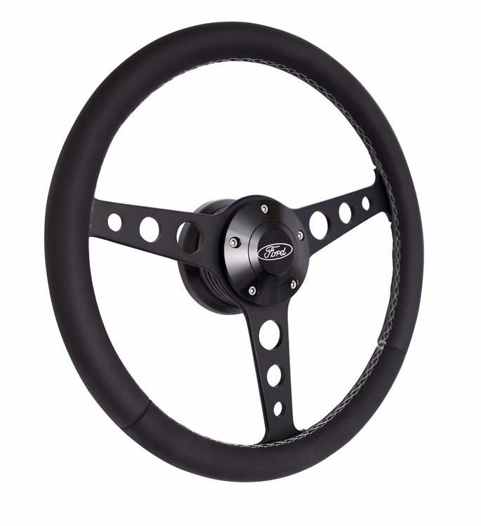 1928 Billet Classic Series Steering Wheel Kit for 1964-1974 Select Ford Cars Trucks & SUVs [Black]