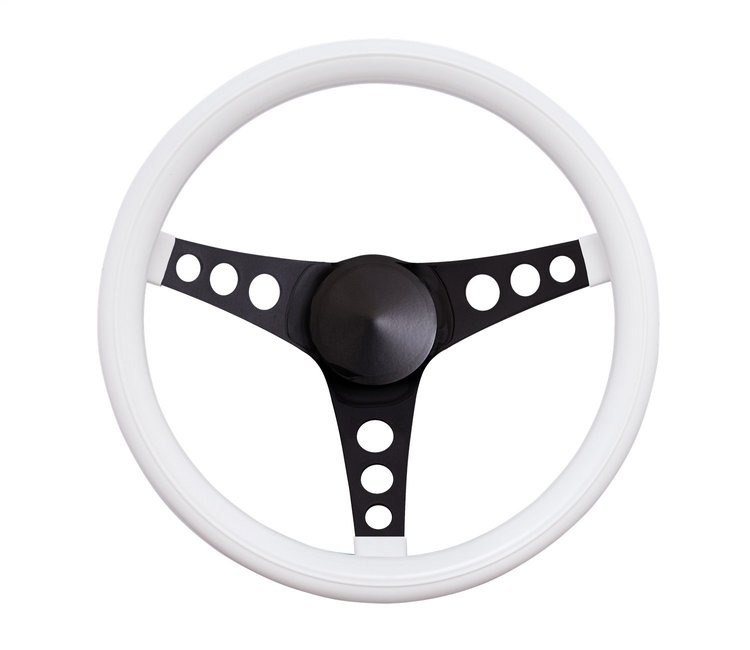 334W Classic Series Steering Wheel Black 3-Spoke Design