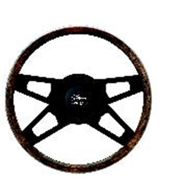 Wood Challenger Steering Wheels Matte Black 4-Spoke Design