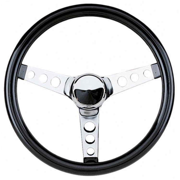 Classic Style Steering Wheel Black Gloss Vinyl Grip