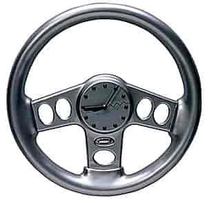 Silver Steering Wheel Clock