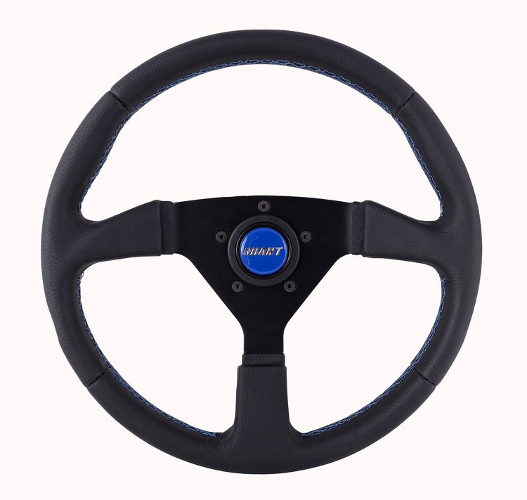 626 Performance Steering Wheel 13.75 in. Wrapped w/Blue Stitching & Center Cap