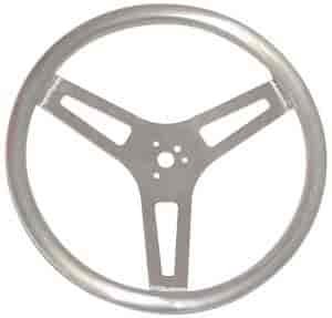 Aluminum Performance Steering Wheel Brushed finish with finger grips 15" Dia. 3-1/8" Dish