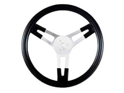 Aluminum Performance Steering Wheel Black foam grip without finger grips 15" Dia. 3-1/8" Dish