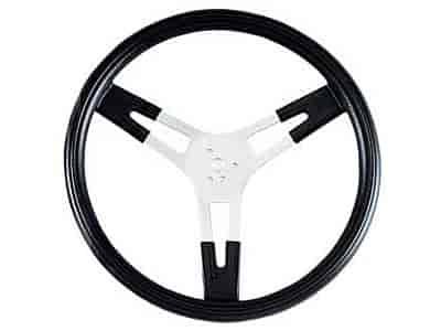 Aluminum Performance Steering Wheel Black foam grip with finger grips